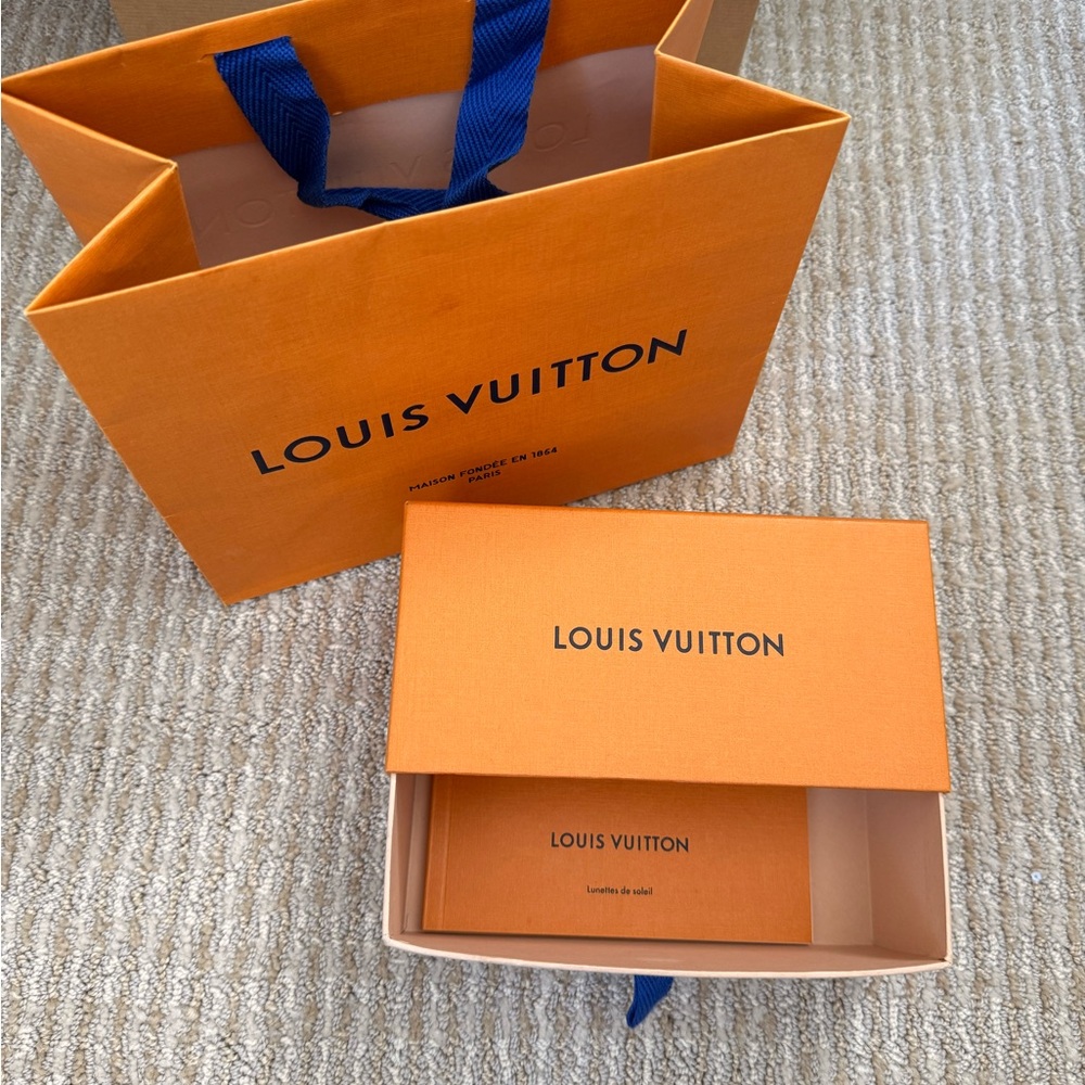 Louis Vuitton Orange Gift Box and Bag